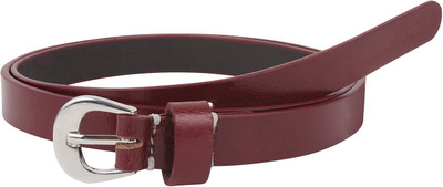 

Aditi Wasan Women Casual, Evening, Party Maroon Genuine Leather Belt, Burgundy
