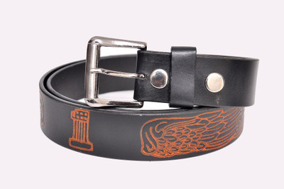

Bullstop Boys Black Genuine Leather Belt
