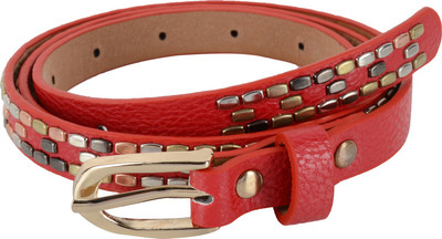 

Sri Girls Casual, Party, Formal, Evening Red Artificial Leather Belt