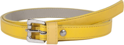 

Snoby Women Casual Yellow Artificial Leather Belt