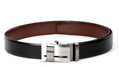 

Buckle Up Men Black Genuine Leather Belt