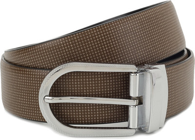 

Louis Philippe Men Black, Brown Metal Reversible Belt, Black and brown