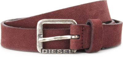 

Diesel Men Maroon Metal Belt, 465