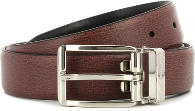 

Louis Philippe Men Black, Maroon Genuine Leather Reversible Belt, Black/burgundy