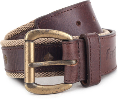 

Fastrack Men Casual Brown Metal, Genuine Leather Belt