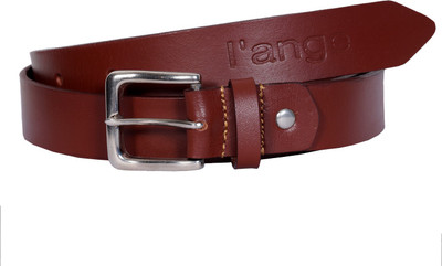

l'ange Men Casual Brown Genuine Leather Belt, Dark brown