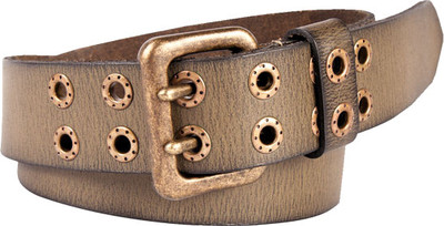 

Fastrack Men Casual Green Metal, Genuine Leather Belt, Olive green