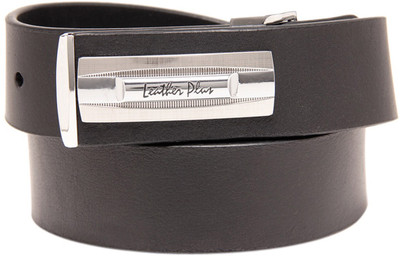 Leather Plus Men Formal Black Genuine Leather Belt Leather Plus Men Formal Black Genuine Leather Belt