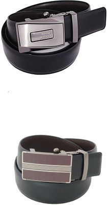 

SFA Men Formal Black Artificial Leather Reversible Belt, Blackbrown354618