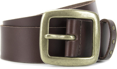 

WAC Men Brown Metal, Genuine Leather Belt