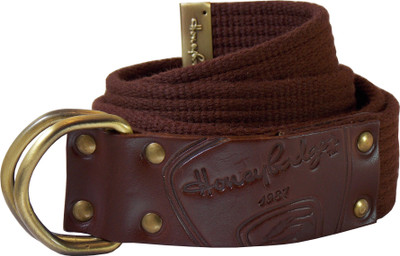 

Honey Badger Men Casual Brown Canvas Belt