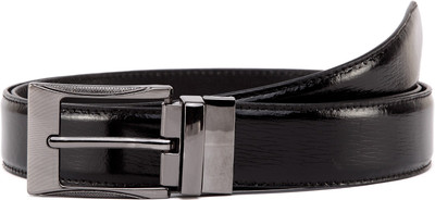 

U+N Men Formal Black Genuine Leather Belt