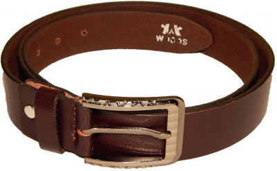 

Woods Men Casual Brown Genuine Leather Belt