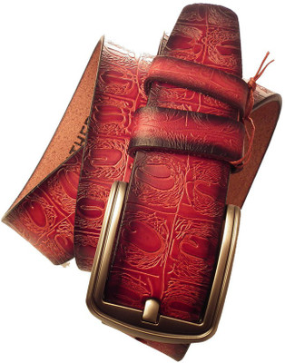 

Lion Heart Men Casual Maroon Genuine Leather Belt