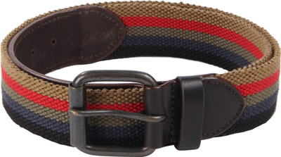 

Kaizu Men Casual Multicolor Canvas, Genuine Leather Belt, Blk multi