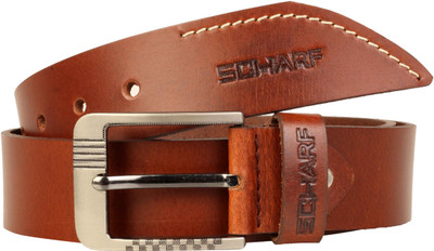 

Scharf Men Casual, Party, Evening Brown Genuine Leather Belt, Brown 53
