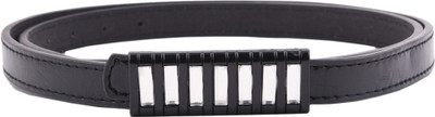

Buckle Up Women Casual Black Artificial Leather Belt