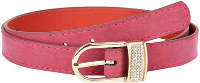 

Buckle Up Women Formal Pink Artificial Leather Belt