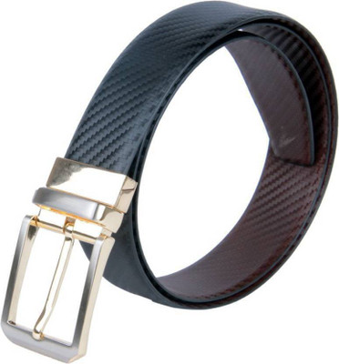 

MADLEY Men Black Genuine Leather Reversible Belt