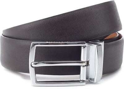 

Louis Philippe Men Brown, Tan Metal Reversible Belt, Brown and tan