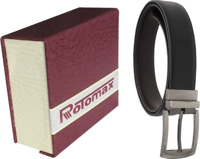 

Rotomax Men Black Artificial Leather Reversible Belt