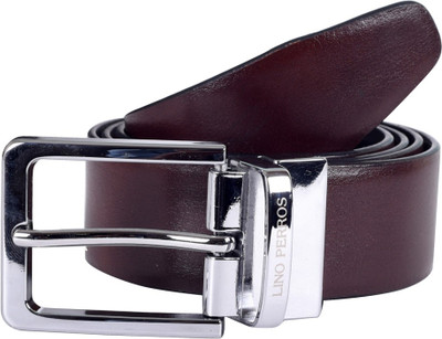 

Lino Perros Men Formal Black Genuine Leather Belt