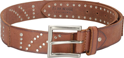 

Teakwood Men Casual Black Genuine Leather Reversible Belt