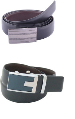 

SFA Men Formal Black Artificial Leather Reversible Belt, Blackbrown347616