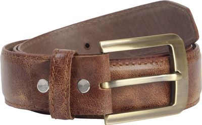 

Walletsnbags Men Formal Tan Genuine Leather Belt, Tan-64