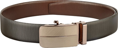

Teakwood Men Casual Black Genuine Leather Reversible Belt