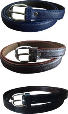 

SUNRISE ENTERPRISES Girls Casual, Evening, Formal, Party Blue, Black Artificial Leather, Fabric Belt, Blueblack04214