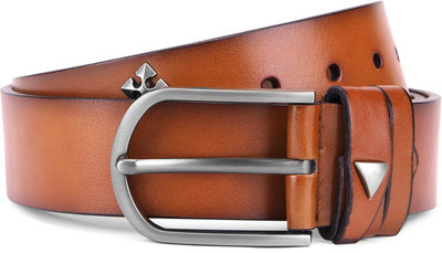 

Swiss Design Men Tan Genuine Leather Belt