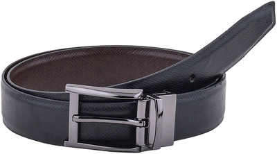 

Brounplus Boys Formal Black Artificial Leather Reversible Belt, Black;brown