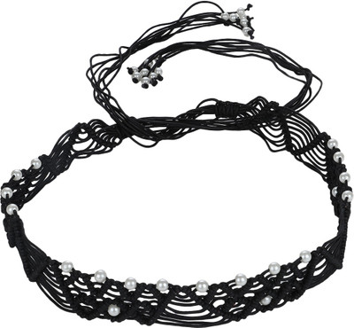 

Jainsons Women Casual Black Canvas Belt