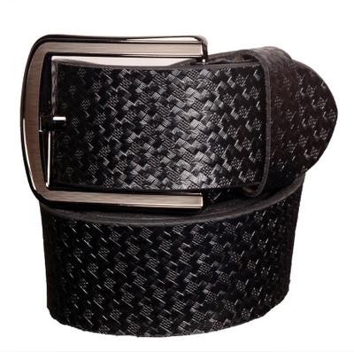 

Cops Men Formal Black Genuine Leather Belt