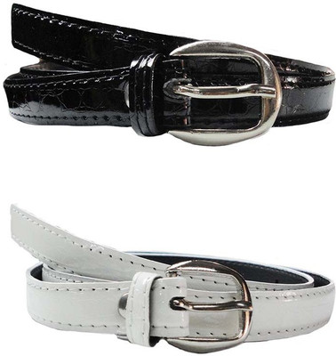 

Exclusive Luks Women Casual White Artificial Leather Belt, White & black