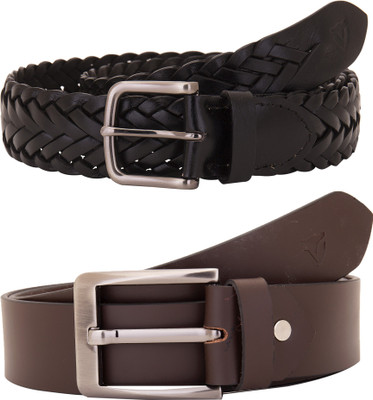 

Valbone Men Formal Black Genuine Leather Belt, Black;brown