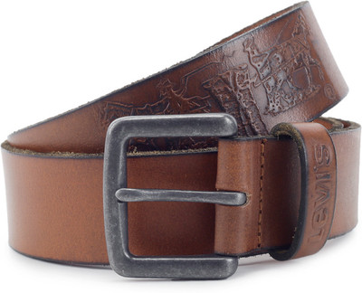 

Levi's Men Tan Genuine Leather, Metal Belt
