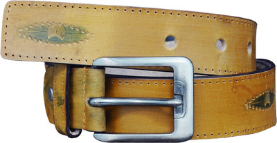 

Adhaans Men Casual Beige Genuine Leather Belt