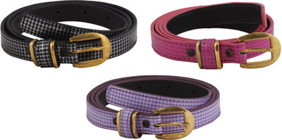 

SRS Women Casual Pink, Black, Purple Artificial Leather Belt, Pink-black-purple-128