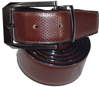 

P&E Men Formal Brown Artificial Leather Reversible Belt