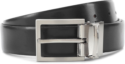 

Bulchee Men Brown, Black Metal Reversible Belt, Black and brown