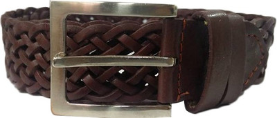 Bcoz Men Casual Brown Genuine Leather Belt
