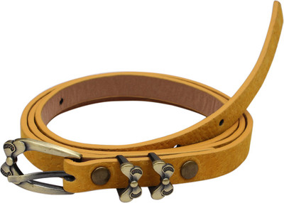 

Sri Women Casual, Party Yellow Artificial Leather Belt, Musturd