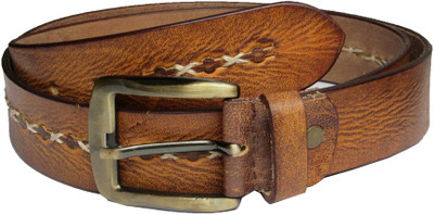 

eXcorio Men Casual Tan Genuine Leather Belt