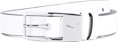 

Puma Women White Belt, White;silver metallic