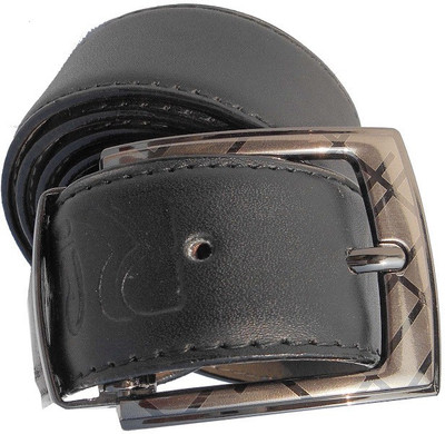 

P&E Men Formal Black Artificial Leather Belt