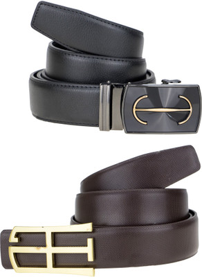 

Zeva Men Casual Multicolor Genuine Leather Belt, Black-01