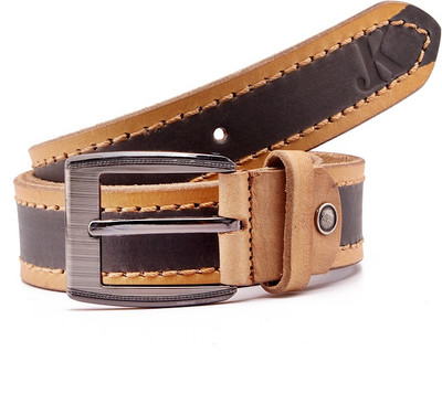 

Junckers Men Casual, Party, Evening Brown Genuine Leather Belt, Black;light brown