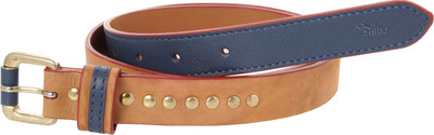 

Ilina Women Casual Tan, Blue Metal, Genuine Leather Belt, Tan and blue